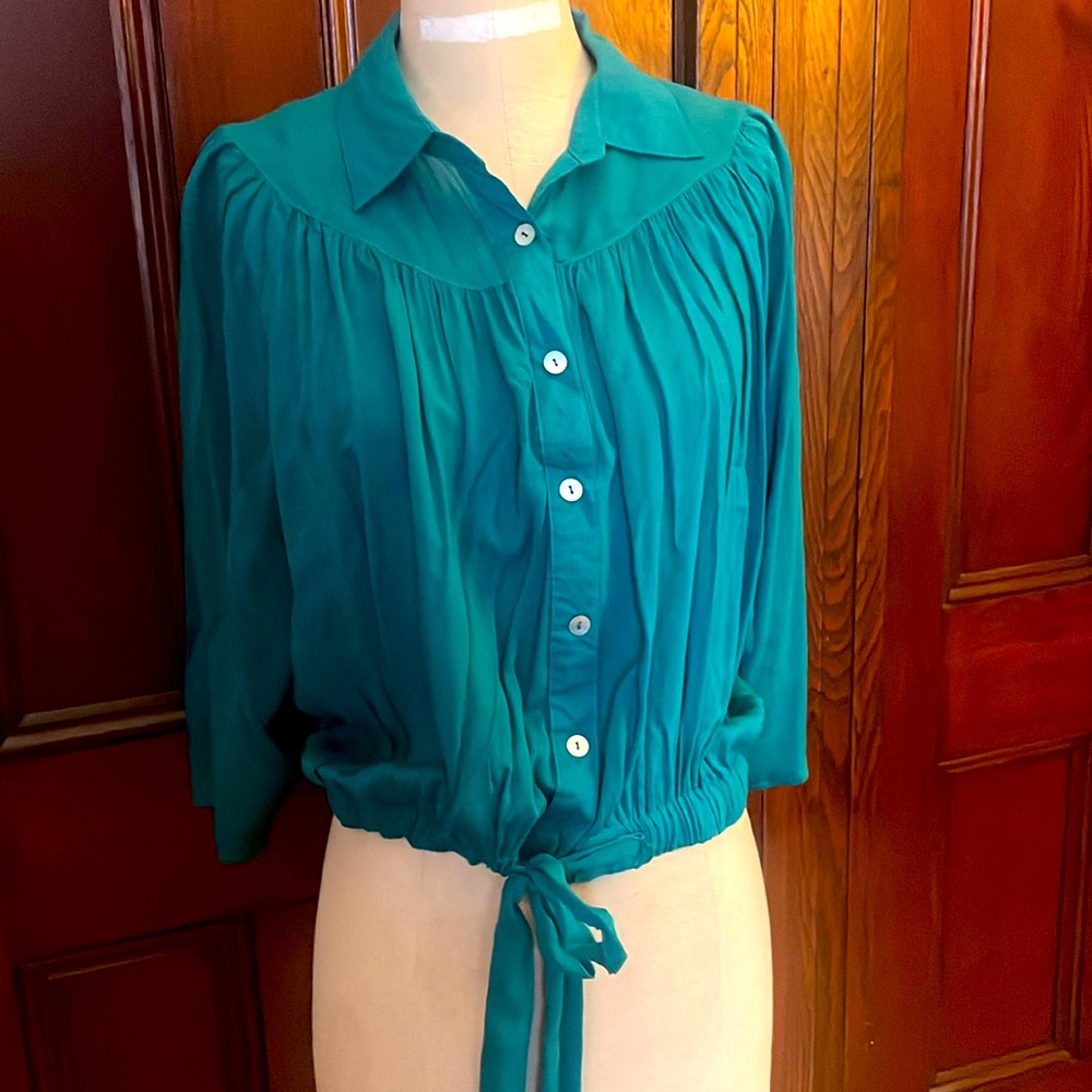 Emerald green teal Maddy…K blouse. Great condition, size M